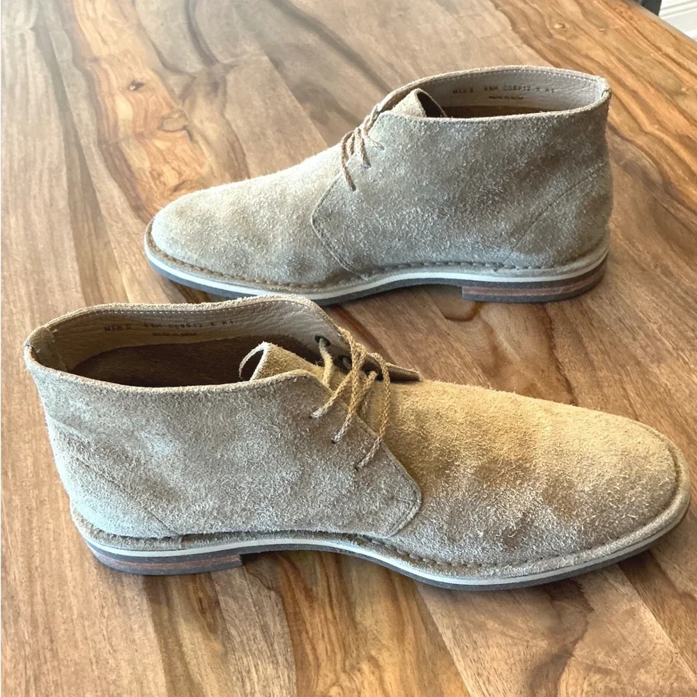 Cole Haan Mens Tan Suede Chukka Desert Boots C09912 Beige Ankle Boots Size 8.5M